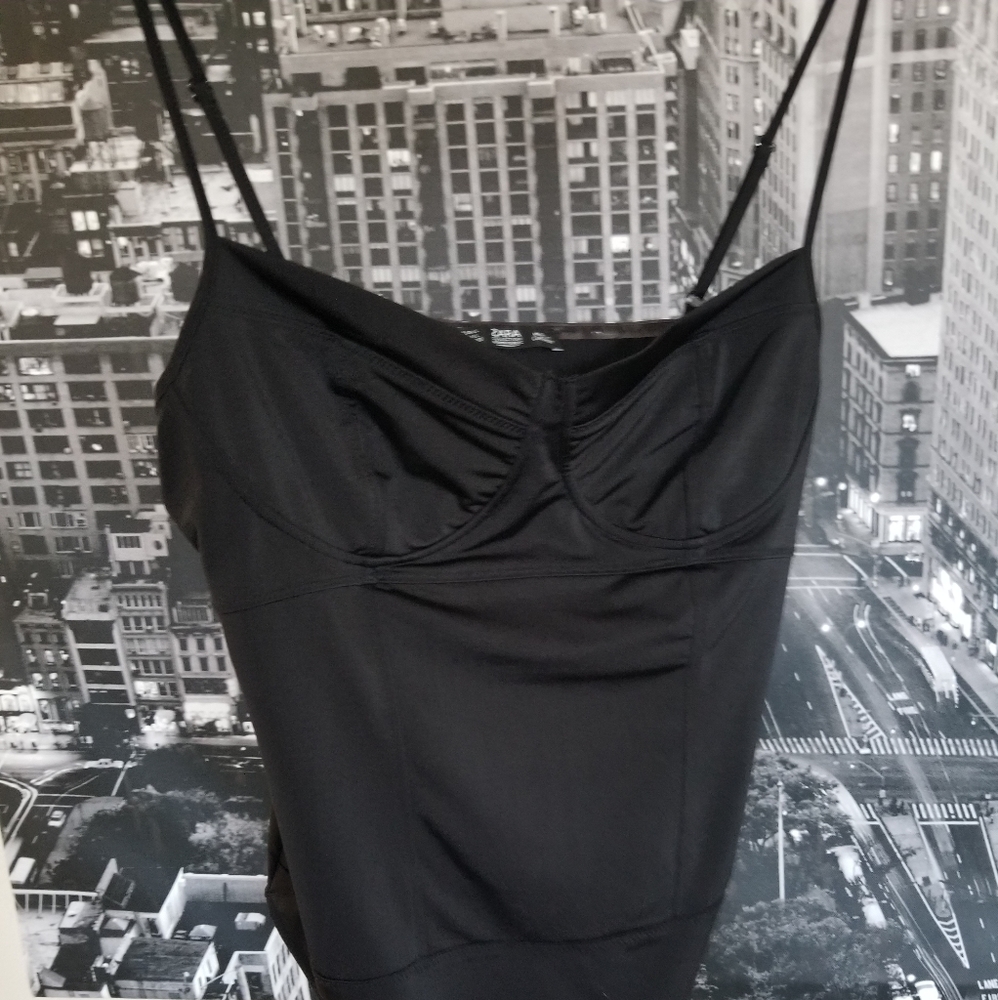 ZARA NEW NO TAG BODYSUIT BLACK CLASSIC
